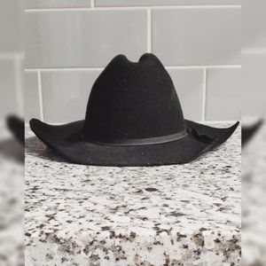 Youth M&F Western Products Black Wool Cowboy Hat (Sz: L/One Size)